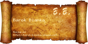 Barok Bianka névjegykártya