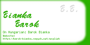 bianka barok business card